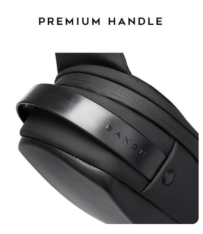 BANGE New Multifunction USB Crossbody Bag Shoulder Bag Man TPU Waterproof Travel Sling Messenger Pack Chest Bag for Male