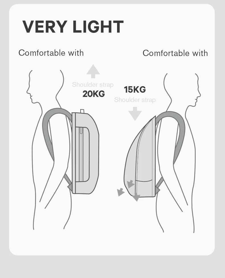 BANGE Slim Men Business Expandable Waterproof 15.6" Laptop Backpack Fashion Male Travel Light Scalable Shoulder Bags for Men