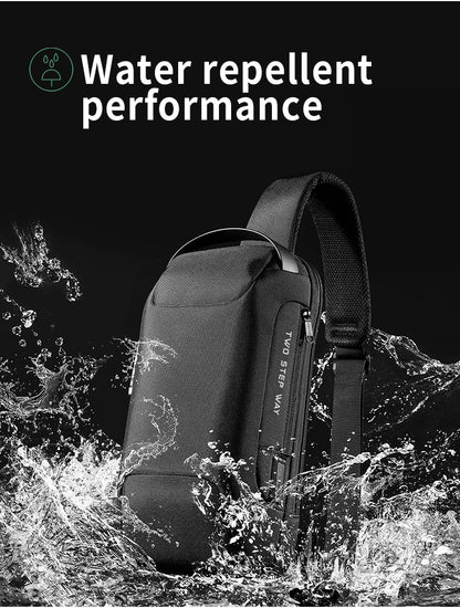 BANGE Hot Chest Bag New Anti-thief Men Crossbody Bag Waterproof Shoulder Bags USB Charging Short Trip For Male Travel Pack