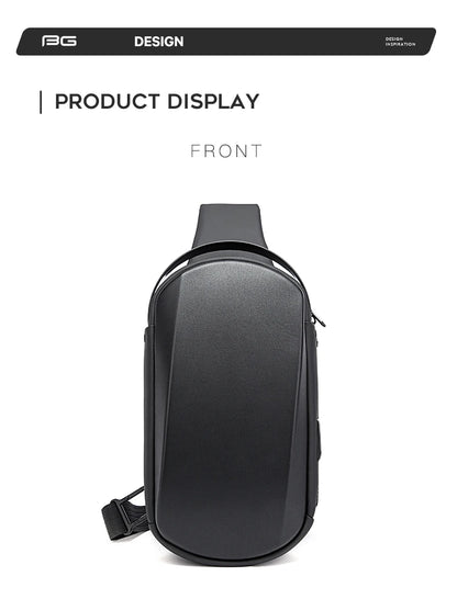 BANGE New Multifunction USB Crossbody Bag Shoulder Bag Man TPU Waterproof Travel Sling Messenger Pack Chest Bag for Male