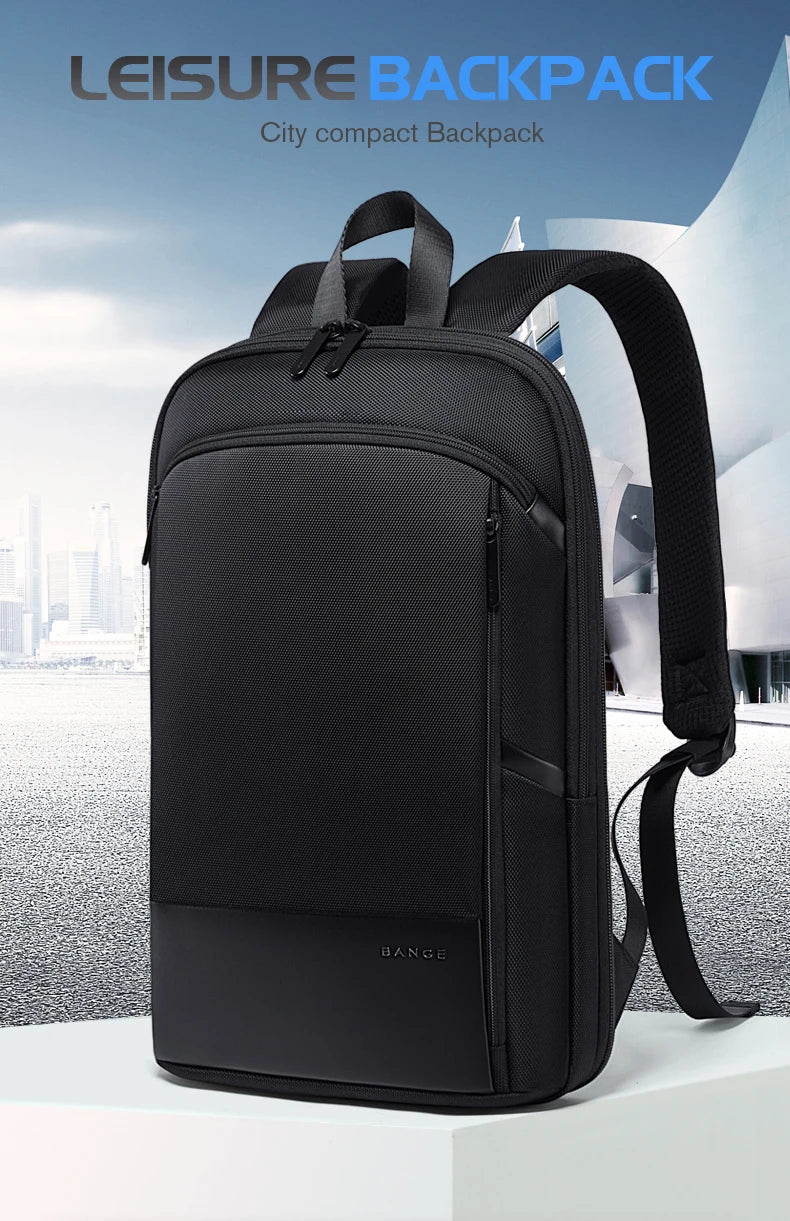 BANGE Men Business Waterproof 15.6" Laptop Backpack Fashion Male Classic Fashion Travel Moto&Biker Light Scalable Shoulder Bags