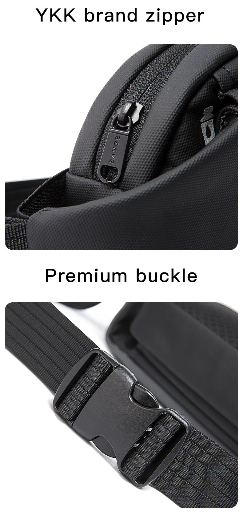 Big Big Bag #0039 - BANGE Large Capacity Waterproof Sling Bag – Multifunction Chest & Waist Pack for Men