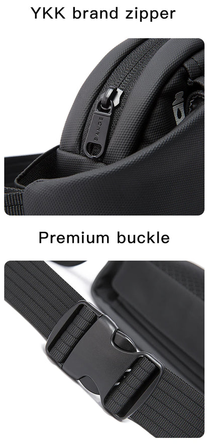 Big Big Bag #0039 - BANGE Large Capacity Waterproof Sling Bag – Multifunction Chest & Waist Pack for Men
