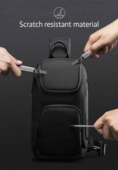 BANGE Crossbody Bag For Men Portable Waterproof Shoulder Messenger Bags Male Travel Short Trip Chest Bag Fit For 9.7 Inch iPad