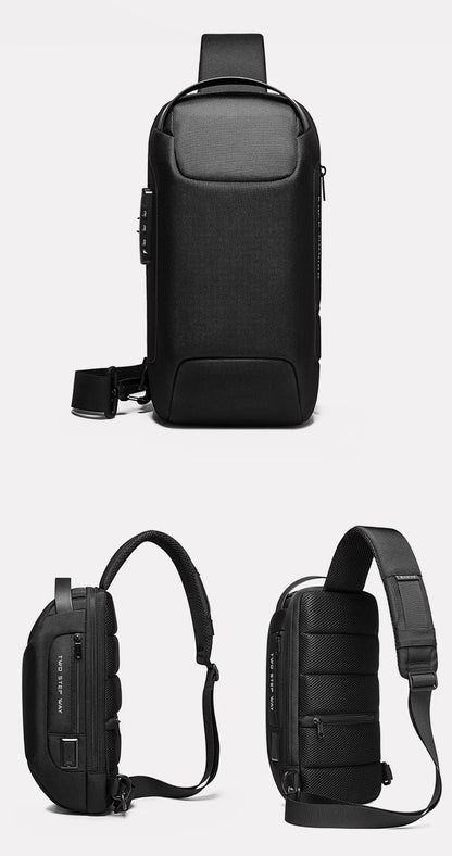 BANGE Hot Chest Bag New Anti-thief Men Crossbody Bag Waterproof Shoulder Bags USB Charging Short Trip For Male Travel Pack