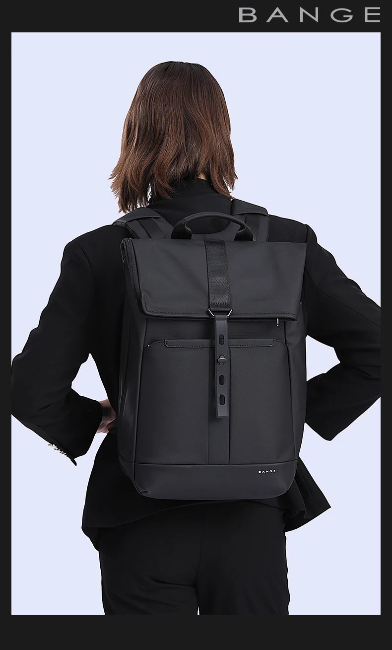 BANGE Unique Men Anti theft Waterproof Laptop Backpack 15.6 Inch Daily Work Business Backpack School back pack mochila for women