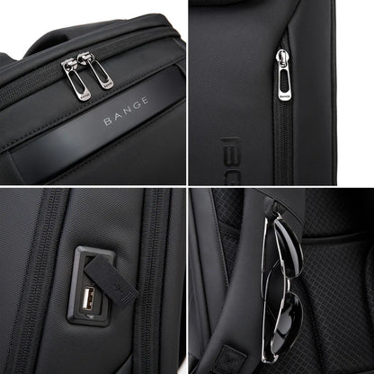 Big Big Bag #0019 - BANGE 17" Laptop Backpack – Waterproof Business Travel Bag with USB Charging Port