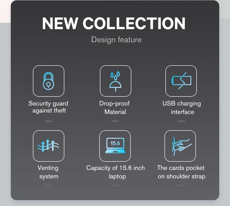 BANGE Men Business Waterproof 15.6" Laptop Backpack Fashion Male Classic Fashion Travel Moto&Biker Light Scalable Shoulder Bags