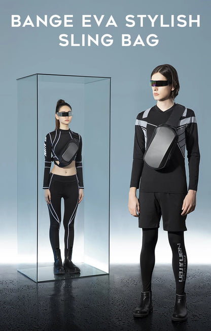 BANGE New Multifunction USB Crossbody Bag Shoulder Bag Man TPU Waterproof Travel Sling Messenger Pack Chest Bag for Male