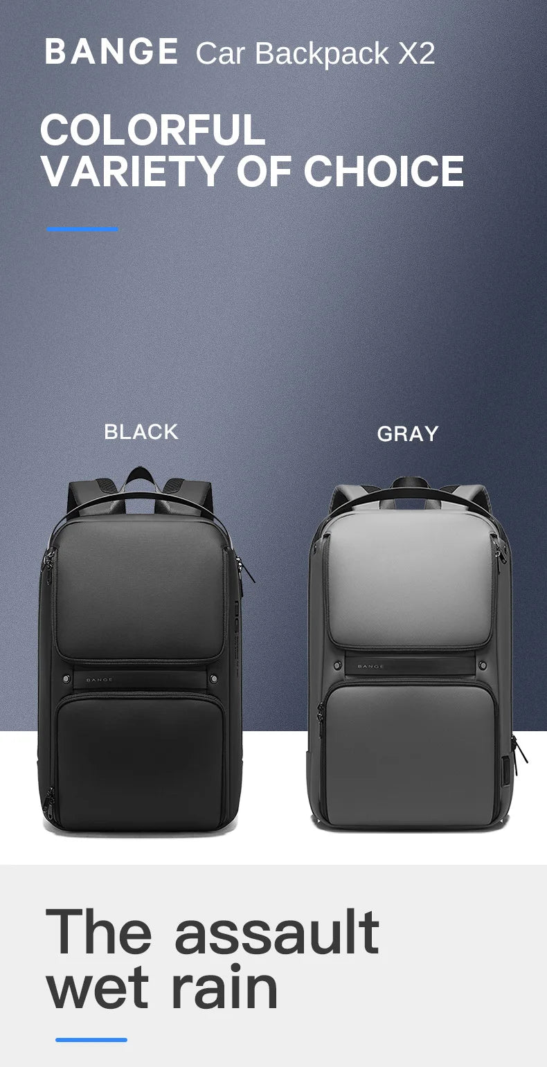 Big Big Bag #0020 - BANGE USB Business Backpack – Fits 15.6" Laptop, Waterproof & Anti-Theft