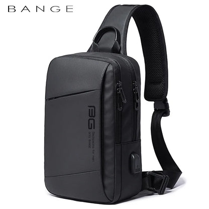 BANGE Fashion Men Travel Waterproof Leisure Male Chest Sports Packs Messenger Shoulder Sling Running Bag men's Boys Handbag
