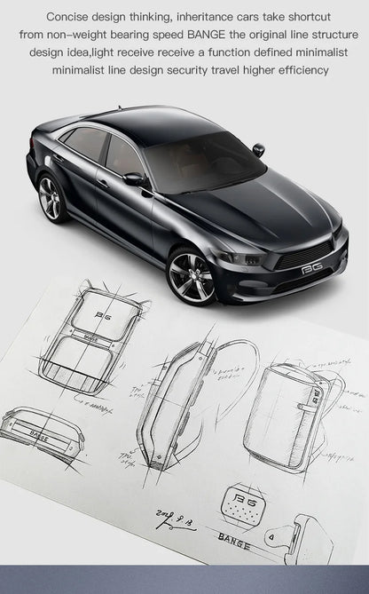 BANGE Men Anti Theft Waterproof Laptop Backpack 15.6 Inch Daily Work Business Backpacks Thin School Back Pack Mochila