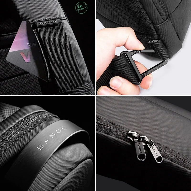 Big Big Bag #0034 - BANGE Waterproof Crossbody Bag – Multifunction Shoulder & Chest Pack for Men