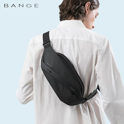 Big Big Bag #0039 - BANGE Large Capacity Waterproof Sling Bag – Multifunction Chest & Waist Pack for Men