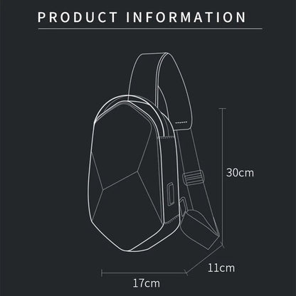 Big Big Bag #0026 - BANGE Hard Shell Sling Bag – Waterproof Crossbody Chest Pack with USB 3.0 Charging