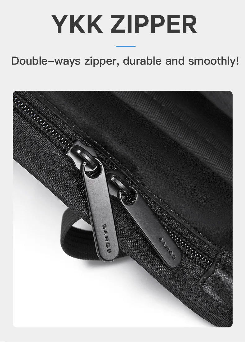 BANGE New Design Men Backpack Waterproof Fits for 14.1 inch Laptop Bag Teenager Travel Bag School Bag City Business Backpack Man