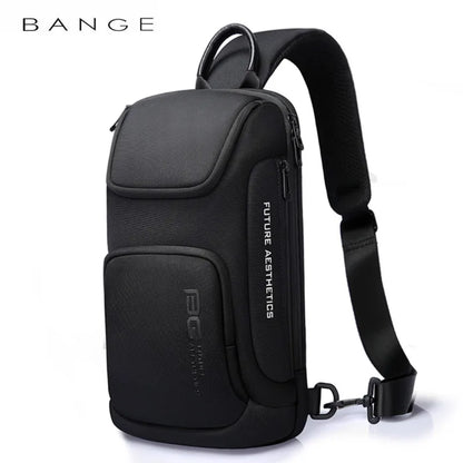 BANGE Crossbody Bag For Men Portable Waterproof Shoulder Messenger Bags Male Travel Short Trip Chest Bag Fit For 9.7 Inch iPad