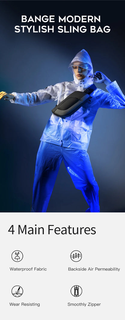 Big Big Bag #0031 - BANGE Waterproof Chest Bag – Korean Style Sling Pack for Men, Anti-Stain & Multifunction