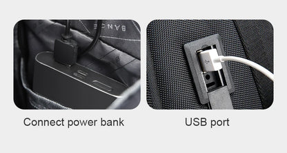 BANGE Anti Theft Laptop Backpack 15.6" Anti-wrinkle Waterproof USB Recharging Oxford Backpack Men Fashion Travel Bag Backpacks