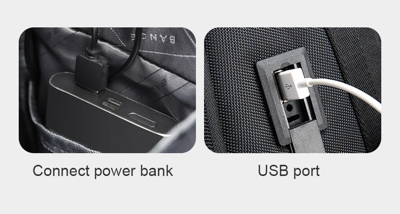 Big Big Bag #0030 - BANGE Anti-Theft Laptop Backpack – 15.6" Waterproof Travel & Business Bag with USB Charging Port