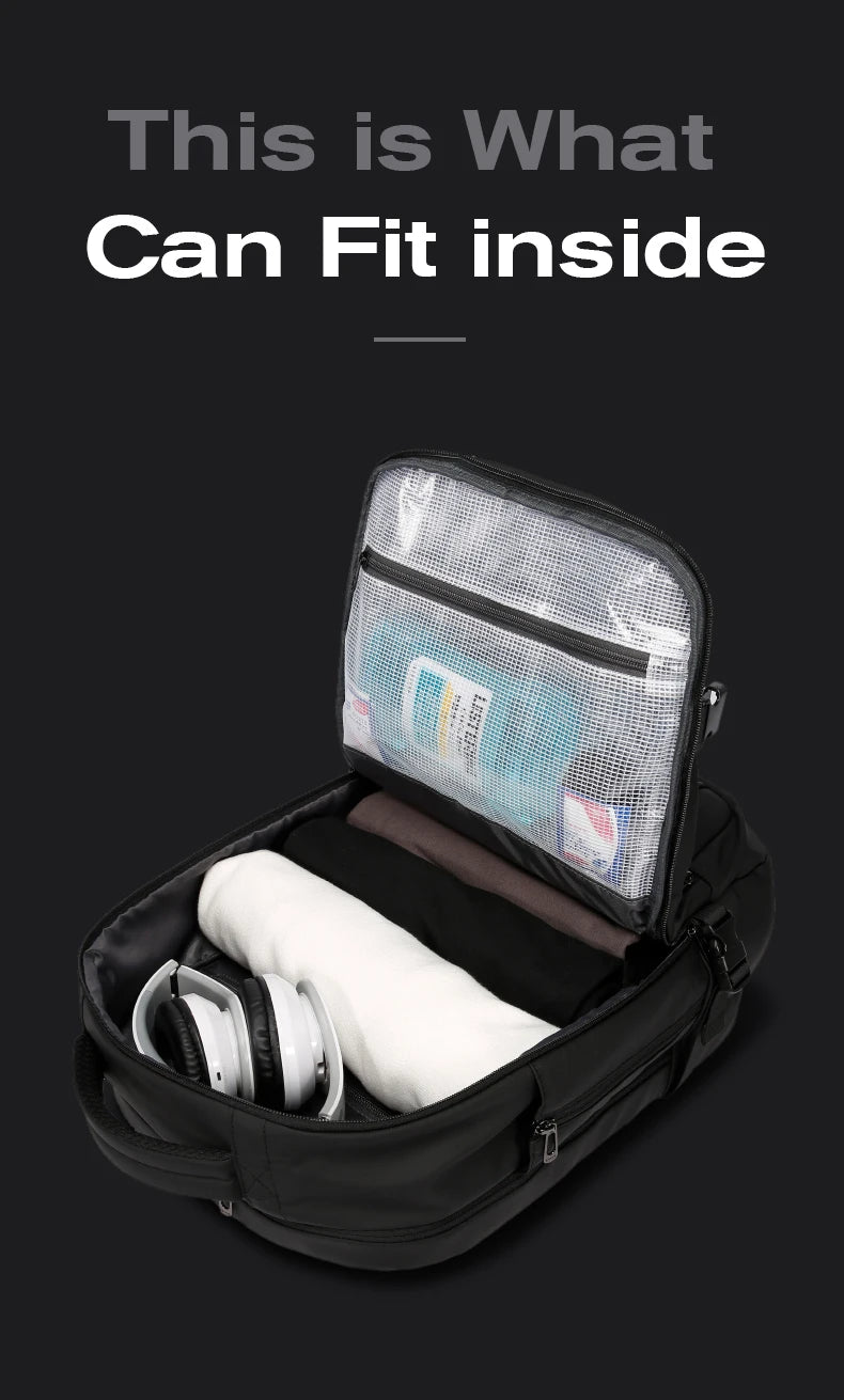 Big Big Bag #0035 - BANGE Large Capacity Laptop Backpack – 15.6" Waterproof Oxford with USB