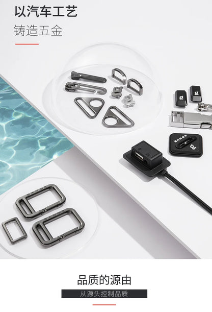 Bange Casual Men Anti Theft Backpack 15.6 inch Multifunctional Waterproof Backpacks Daily Travel Bag School Rucksack With Belt