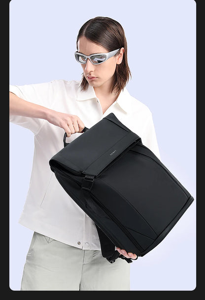 Bange Men Fashion Backpack 15.6 inch Multifunctional Waterproof Backpack Daily Travel Bag Casual School Rucksack with Buckle