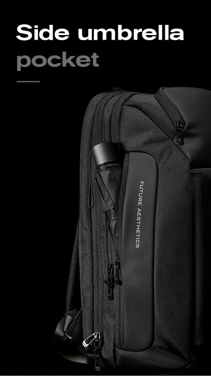 2024 New Fashion Men Business Backpack 15.6 in Laptop Backpack Work Man Bag Unisex Black Travel Male Backpack Mochila Waterproof