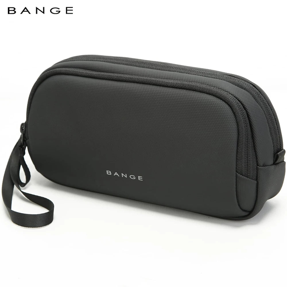 BANGE New Unisex Polyester Light Waterproof Digital USB Cable Storage Hand Bag, Electronics Travel Bag Organizer for Cable Case