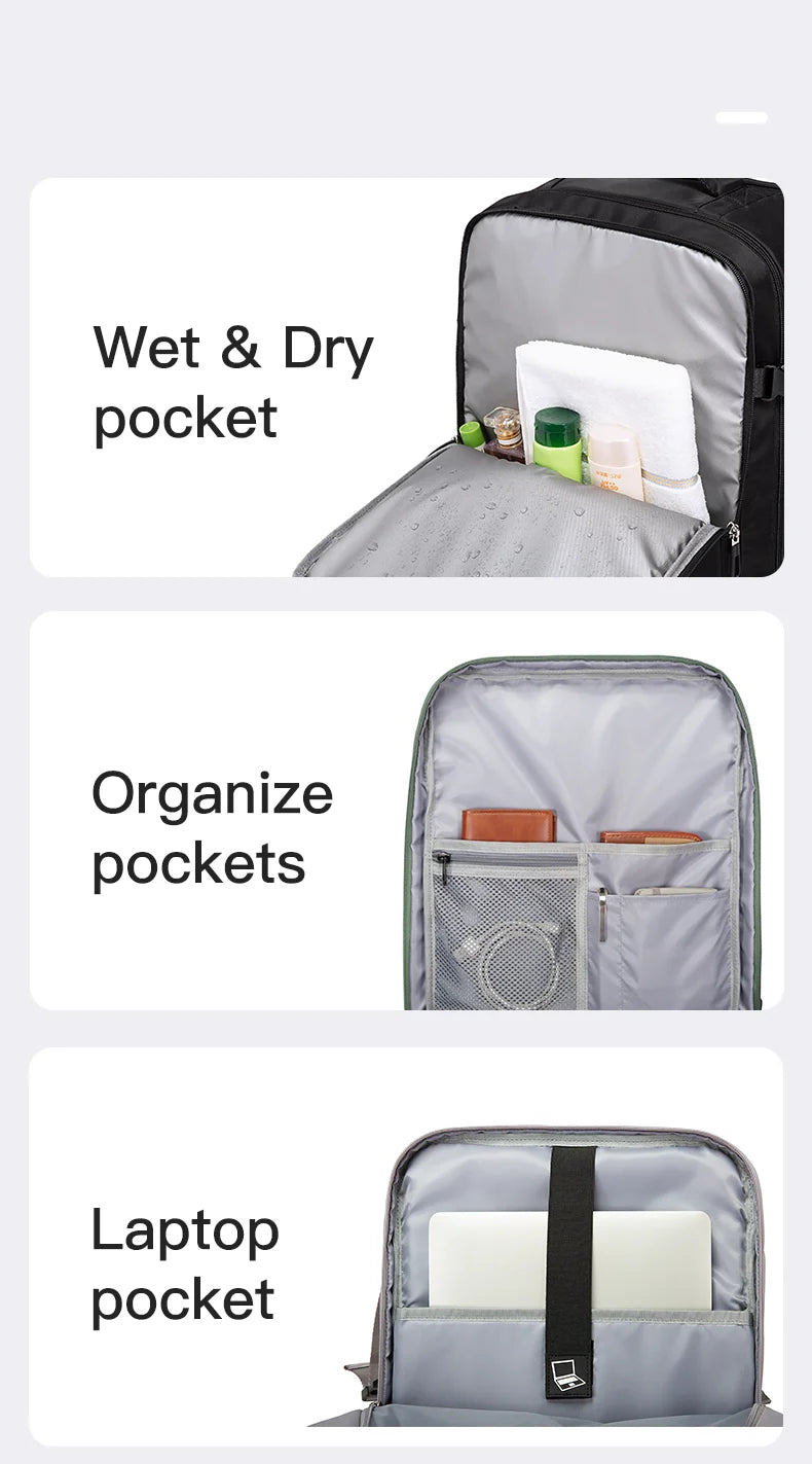 Big Big Bag #0018 - BANGE Waterproof Laptop Backpack – 15.6" USB Charging Business & Travel Bag for Men