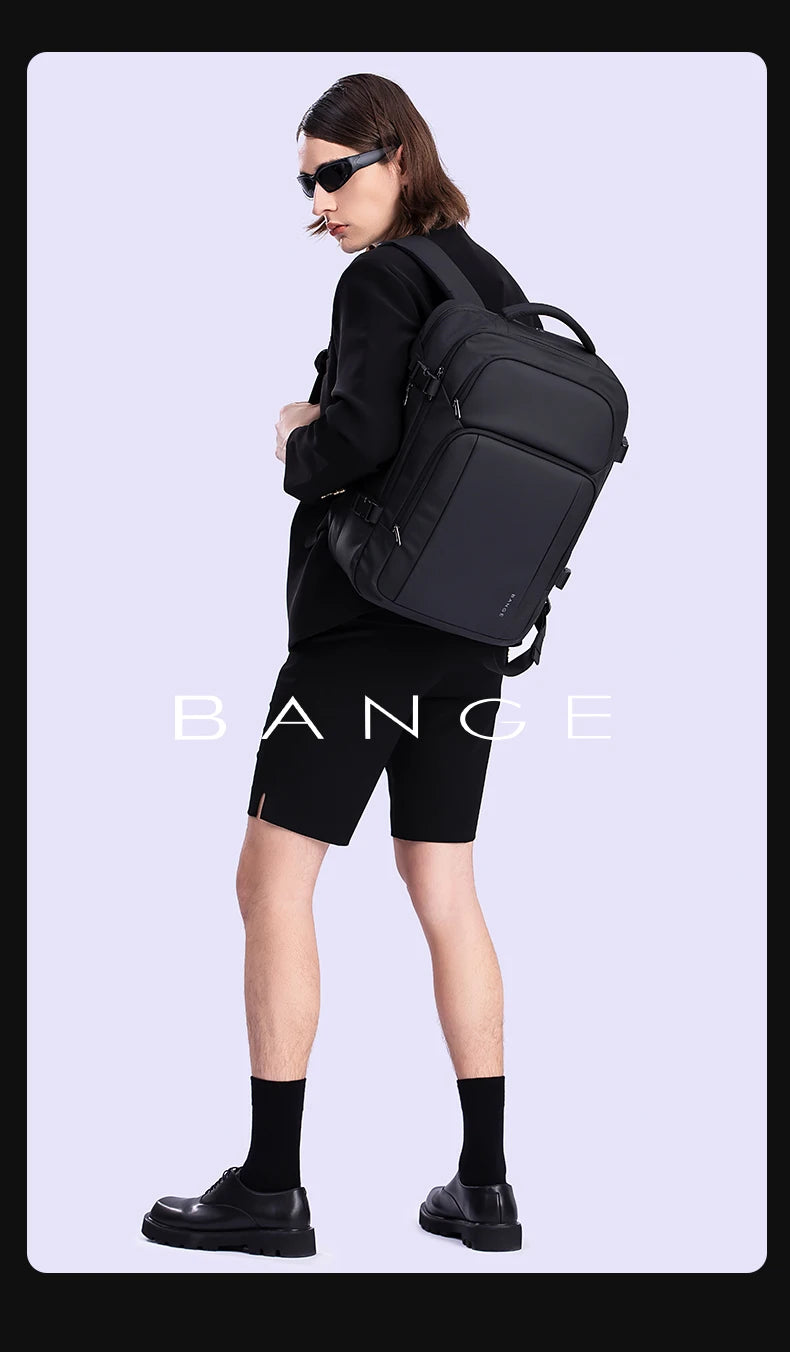 Big Big Bag #0035 - BANGE Large Capacity Laptop Backpack – 15.6" Waterproof Oxford with USB