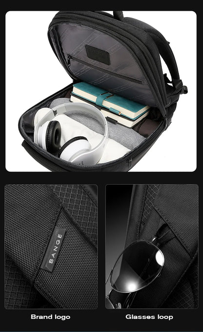 2024 New Fashion Men Business Backpack 15.6 in Laptop Backpack Work Man Bag Unisex Black Travel Male Backpack Mochila Waterproof