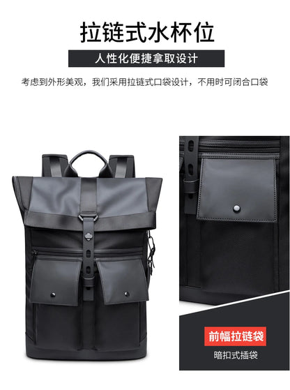 Bange Casual Men Anti Theft Backpack 15.6 inch Multifunctional Waterproof Backpacks Daily Travel Bag School Rucksack With Belt
