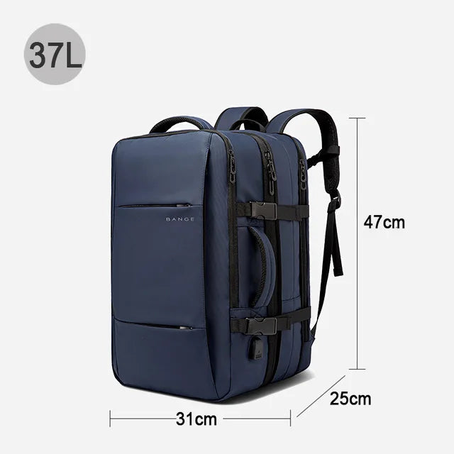 Big Big Bag #0015 - BANGE Expandable Waterproof Backpack – 17.3" Laptop Travel & Work Bag for Men