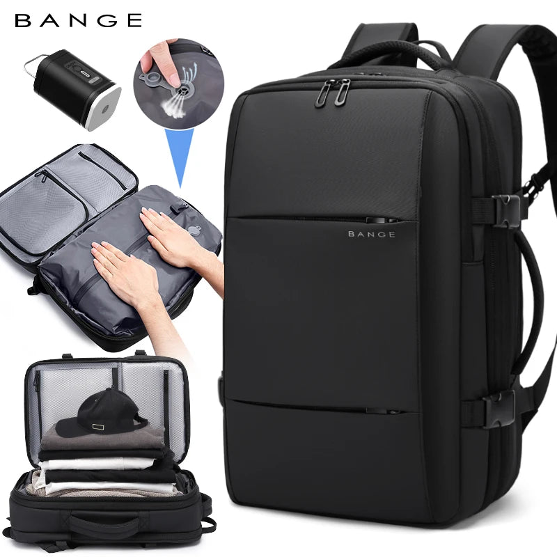 Big Big Bag #0036 - BANGE Expandable Travel Backpack – 17" Laptop, Vacuum Compression, Waterproof