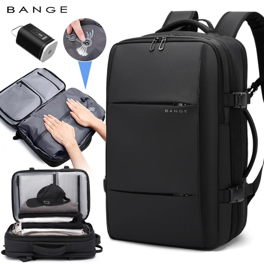 Big Big Bag #0036 - BANGE Expandable Travel Backpack – 17" Laptop, Vacuum Compression, Waterproof
