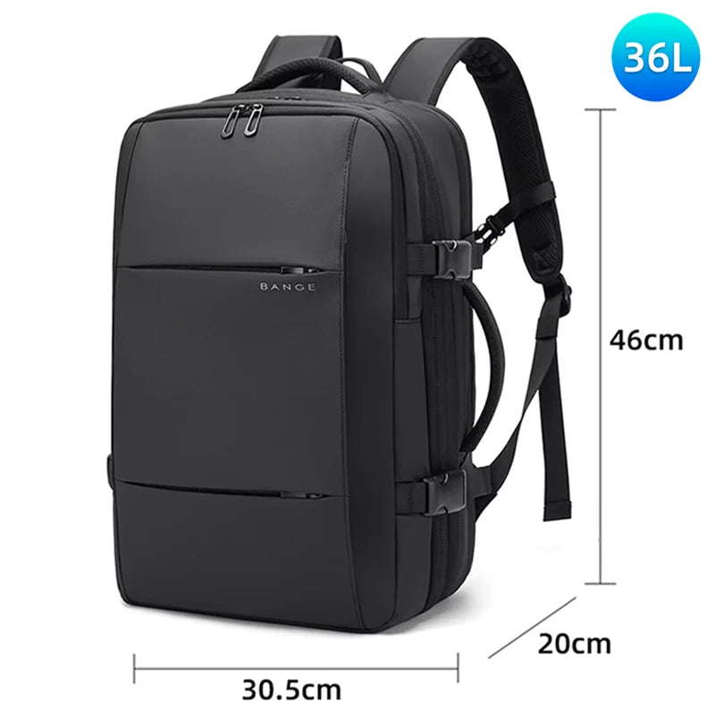 Big Big Bag #0036 - BANGE Expandable Travel Backpack – 17" Laptop, Vacuum Compression, Waterproof