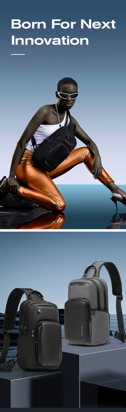 BANGE 2024 New Arrival Multifunction Crossbody Bag for Men Shoulder Messenger Bags Waterproof Men Sling Bags with Big Capacity