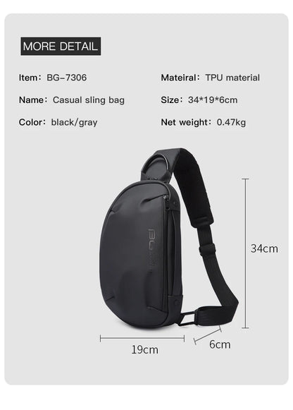BANGE 2022 New Anti-theft Multifunction Crossbody Bag Shoulder Messenger Bags Male Waterproof Short Trip Chest Bag Pack for Men