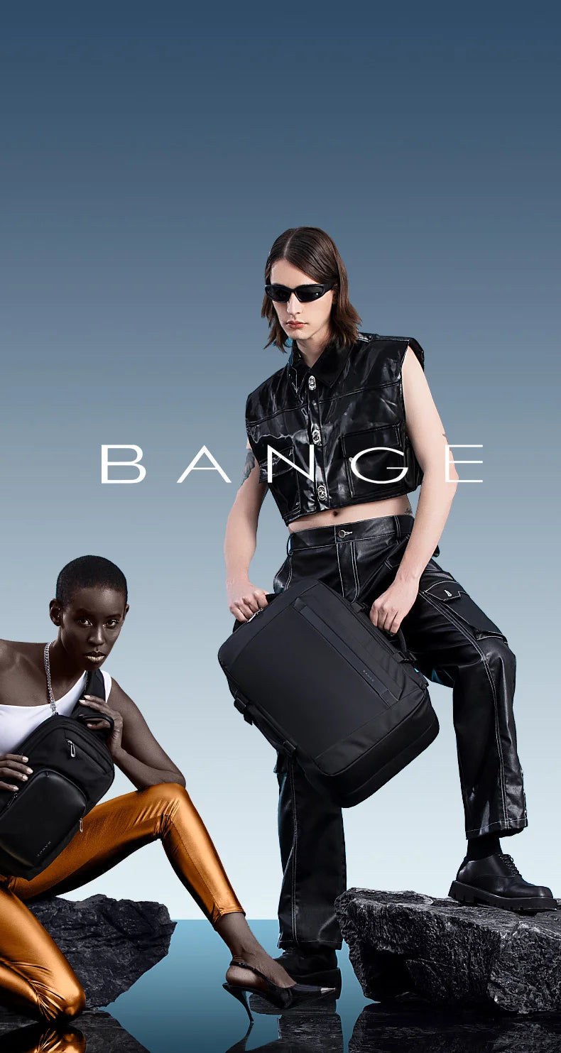 BANGE New Multifunctional USB Recharging Travel Backpack Men Business Waterproof School Bag Large Capacity 15.6 Laptop Backpacks