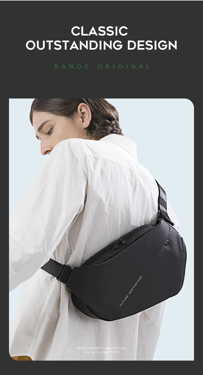 BANGE Chest Bag New Design 9.7 inch iPadShoulder Messenger Bags Waterproof Anti-stain Anti-theft Big Capacity Short Trip Pack