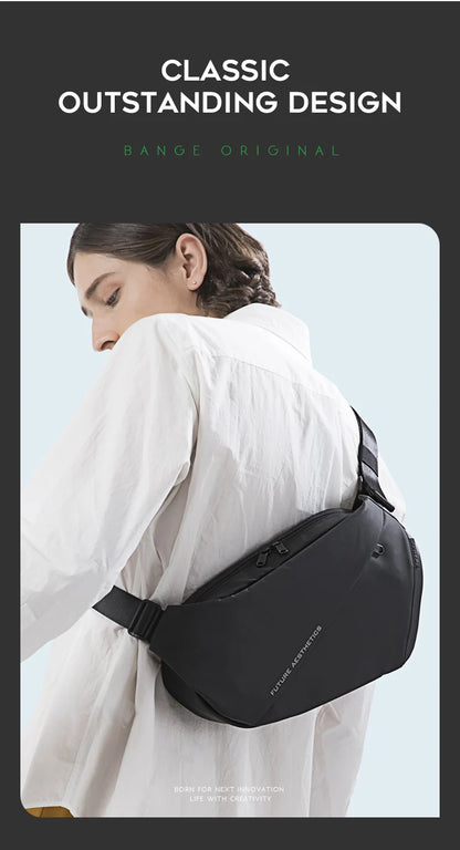 BANGE Chest Bag New Design 9.7 inch iPadShoulder Messenger Bags Waterproof Anti-stain Anti-theft Big Capacity Short Trip Pack