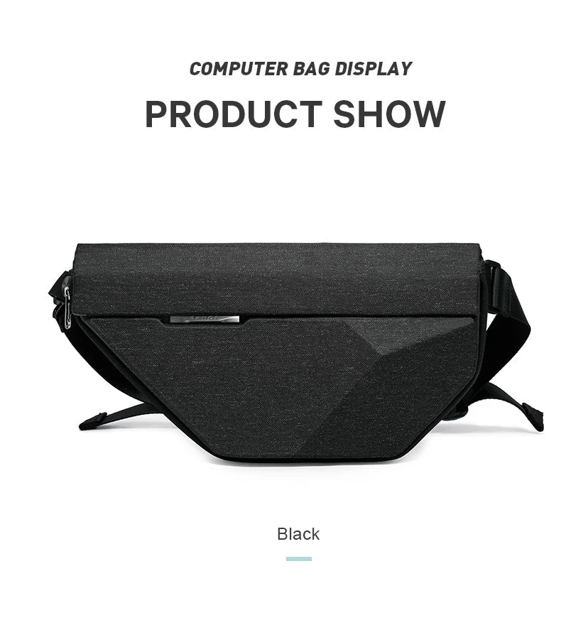 BANGE Men Oxford Waterproof Multifunction Hard Shoulder Bags Messenger Chest Sling Crossbody Bags Travel For 7.9 inch iPad