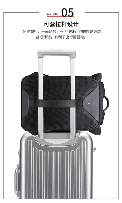 Bange Casual Men Anti Theft Backpack 15.6 inch Multifunctional Waterproof Backpacks Daily Travel Bag School Rucksack With Belt