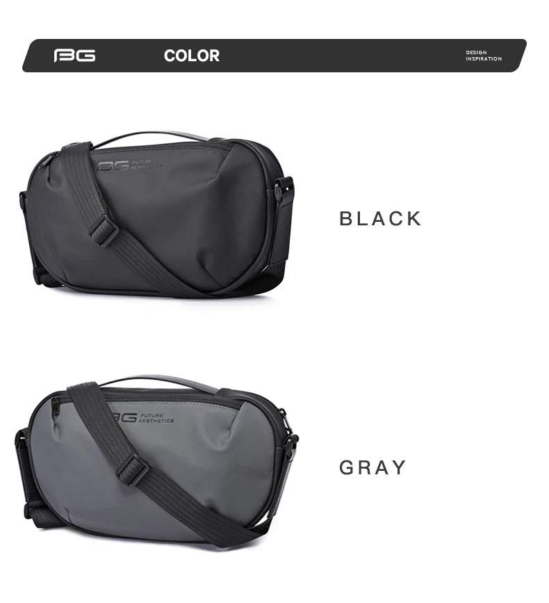 BANGE Men's Waterproof Crossbody Bag Oxford Large Capacity Multifunction Anti-theft Sling Shoulder Messenger Chest Bag Pack