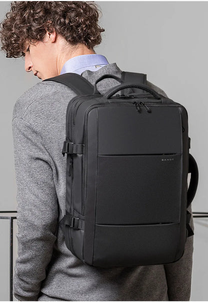 Big Big Bag #0015 - BANGE Expandable Waterproof Backpack – 17.3" Laptop Travel & Work Bag for Men