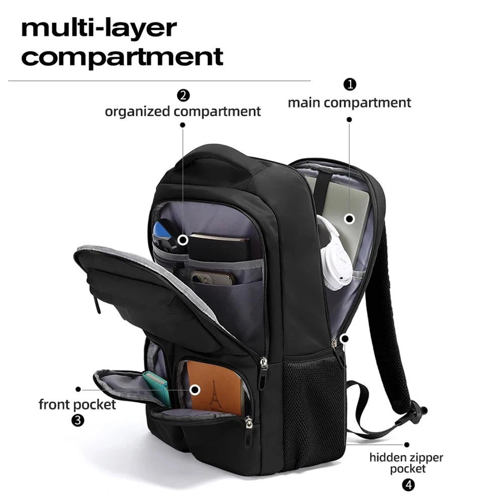 Big Big Bag #0032 - BANGE Waterproof Laptop Backpack – 15.6" Large Capacity Travel & School Bag