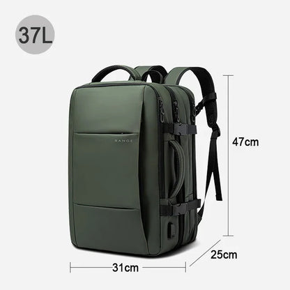 Big Big Bag #0015 - BANGE Expandable Waterproof Backpack – 17.3" Laptop Travel & Work Bag for Men