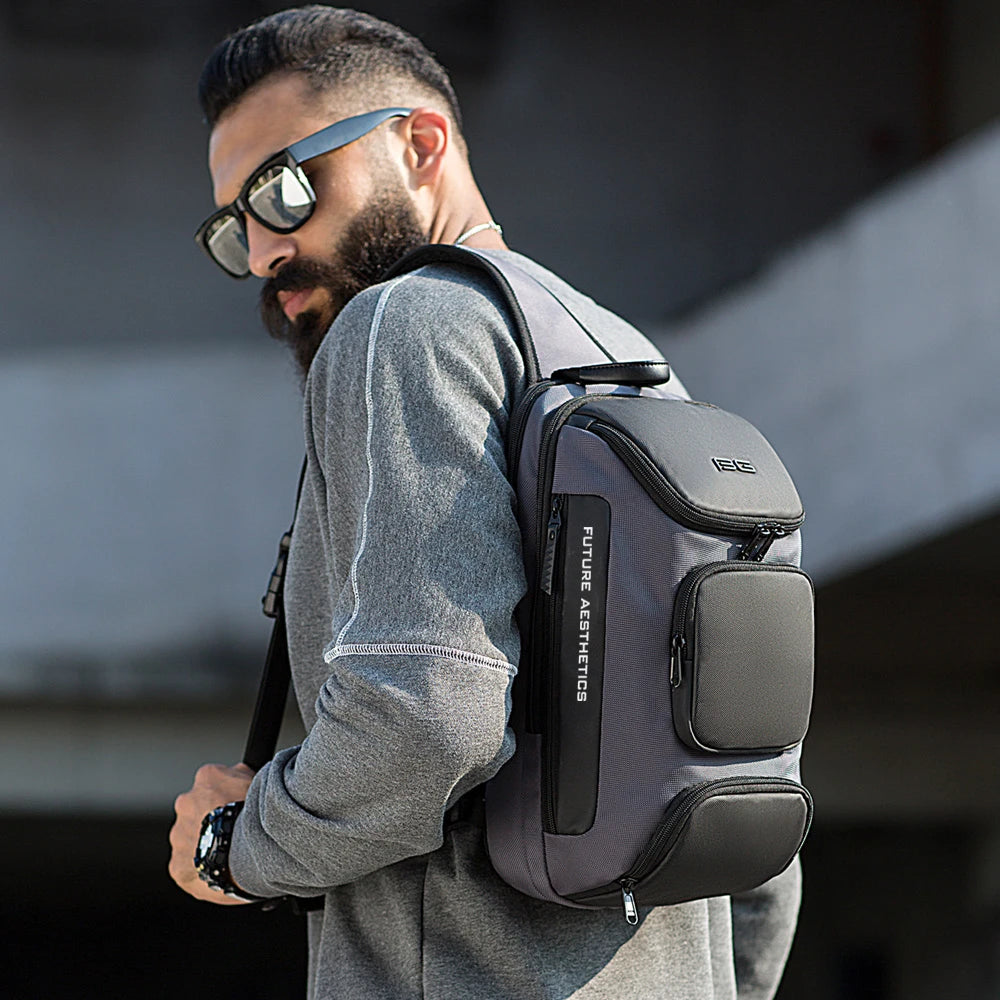 Big Big Bag #0040 - BANGE Anti-Theft Crossbody Bag – Waterproof Shoulder & Chest Pack for Men