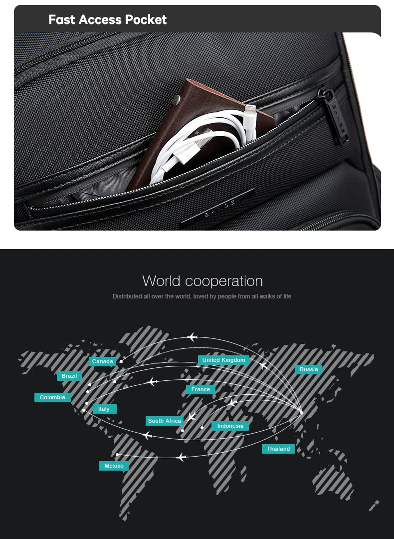 BANGE Factory sell new hot sell wholesale USB nylon waterproof travel custom school men backpacks bag laptop backpack